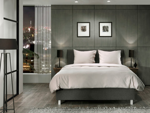 Yellow Dekbedovertrek Cialda Silver Grey - 100% Katoen