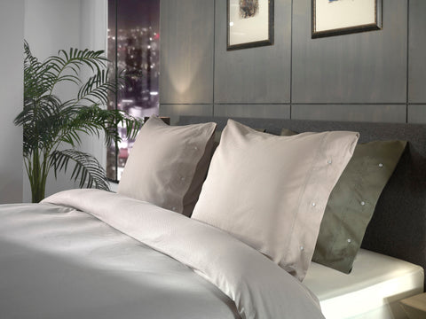 Yellow Dekbedovertrek Cialda Silver Grey - 100% Katoen