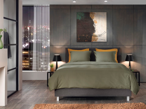 Yellow Dekbedovertrek Cialda Army Green - 100% Katoen