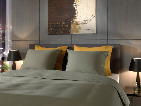 Yellow Dekbedovertrek Cialda Army Green - 100% Katoen