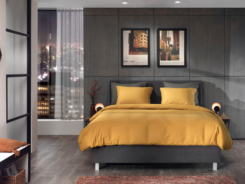 Yellow Dekbedovertrek Cialda Ochre Gold - 100% Katoen