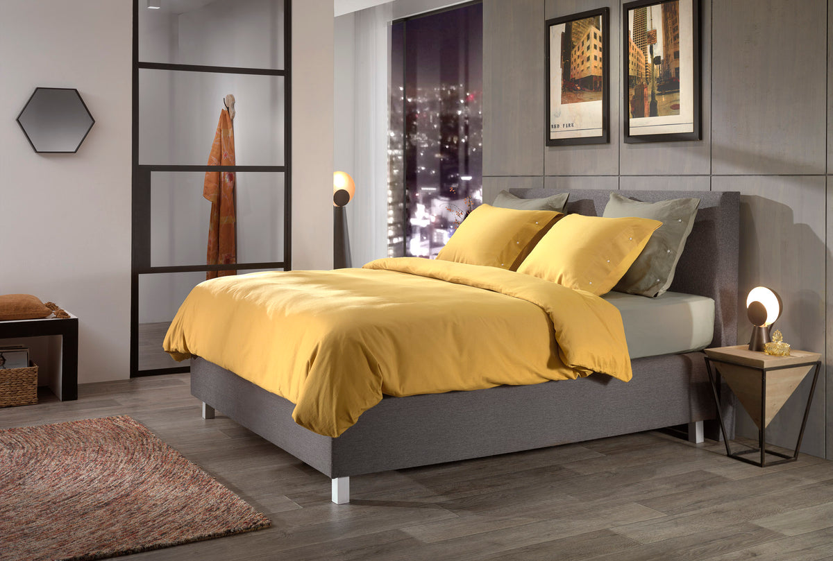 Yellow Dekbedovertrek Cialda Ochre Gold - 100% Katoen