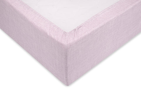 Zohome Hoeslaken Lino Grey Lilac - 100% Katoen