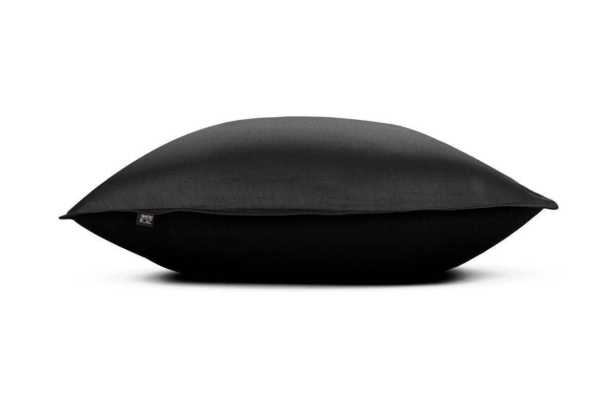 Zohome Kussensloop Satinado Night Black - 100% Katoen-Satijn