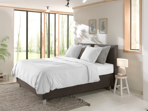 Yellow Dekbedovertrek Chambray White - 100% Katoen