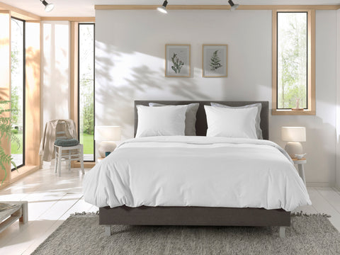 Yellow Dekbedovertrek Chambray White - 100% Katoen