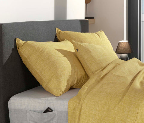 Zohome Kussensloop Lino Aspen Yellow - 100% Katoen