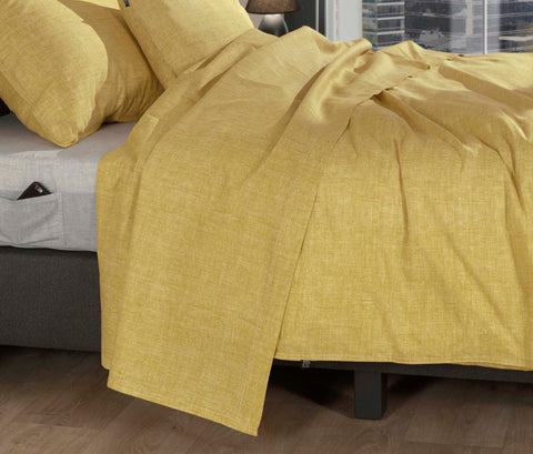 Zohome Laken Lino Aspen Yellow - 100% Katoen