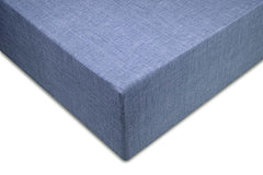 Hoeslaken Lino Bonnet Blue - 100% Katoen