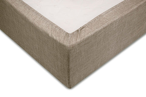 Zohome Hoeslaken Lino Palm Taupe - 100% Katoen