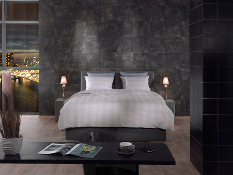 Yellow Dekbedovertrek Arrezo Vapor Grey - 100% Katoen