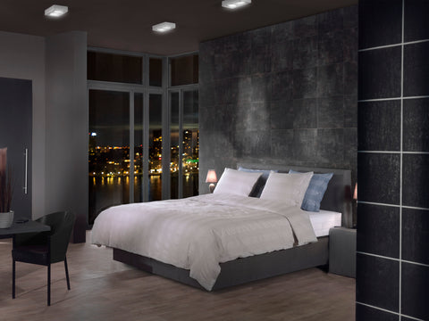 Yellow Dekbedovertrek Arrezo Vapor Grey - 100% Katoen