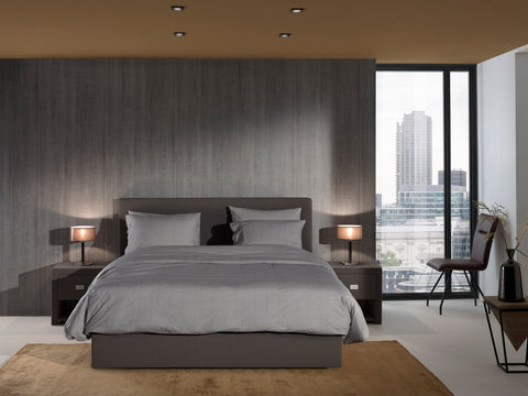 Yellow Dekbedovertrek Punzo Quary Grey - 100% Katoen