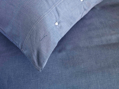 Yellow Dekbedovertrek Ostia Estate Blue - 100% Katoen