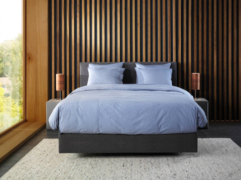 Yellow Dekbedovertrek Ostia Estate Blue - 100% Katoen