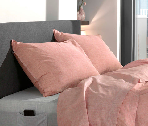 Zohome Kussensloop Lino Shell Red - 100% Katoen