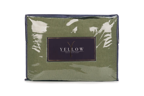 Yellow Plaid ICA Army Green - 100% Katoen