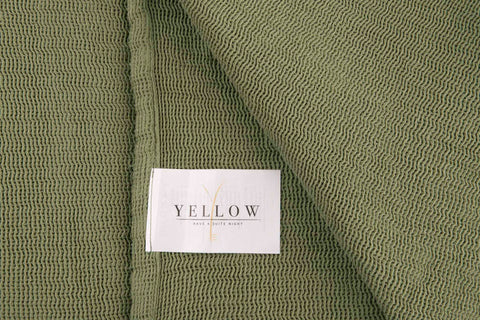 Yellow Plaid ICA Army Green - 100% Katoen