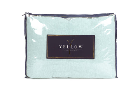 Yellow Plaid ICA Spa Blue - 100% Katoen