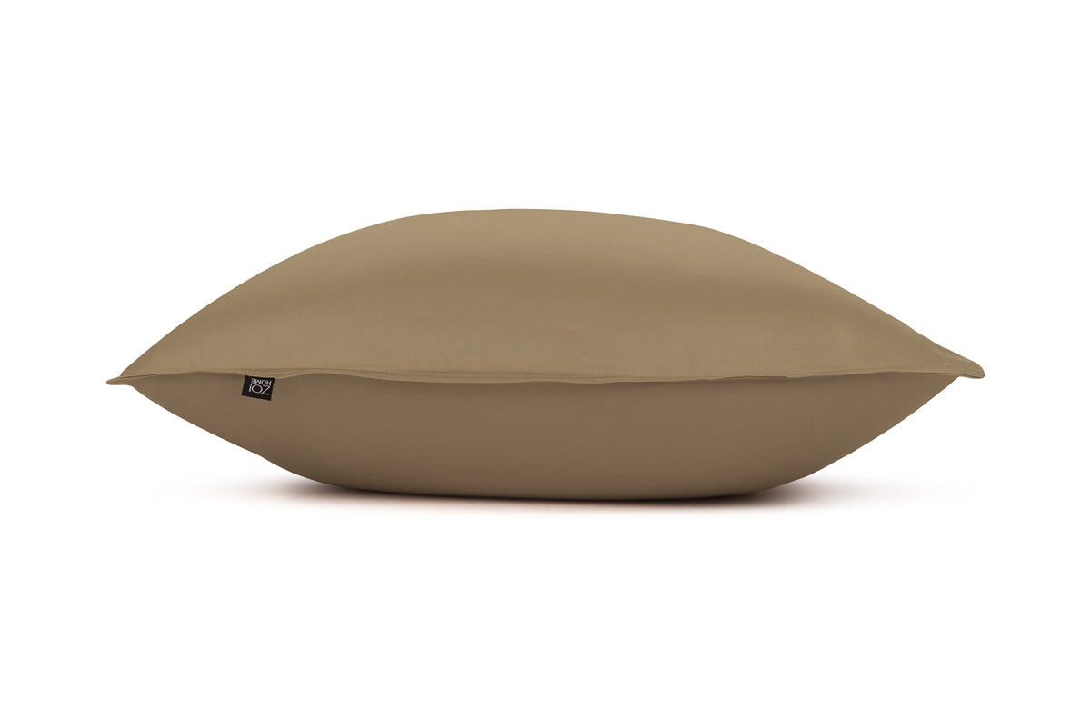 Zohome Kussensloop Satinado Real Taupe - 100% Katoen-Satijn