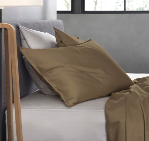 Zohome Kussensloop Satinado Real Taupe - 100% Katoen-Satijn