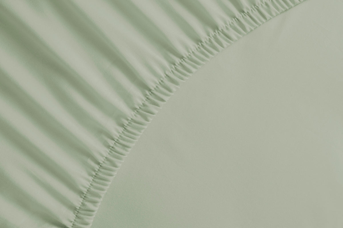 Yellow Hoeslaken Percale Silent Green - 100% Katoen-Perkal