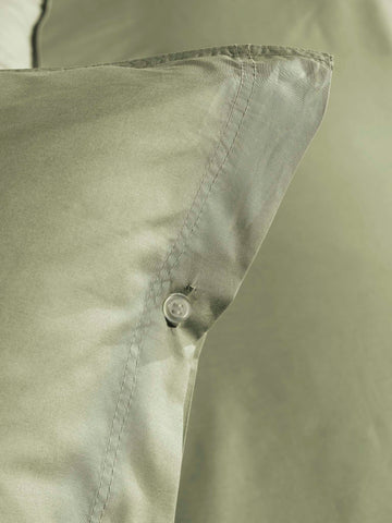 Yellow Dekbedovertrek Percale Silent Green - 100% Katoen-Perkal