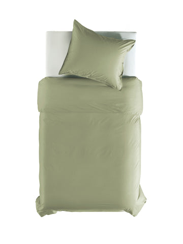 Yellow Dekbedovertrek Percale Silent Green - 100% Katoen-Perkal