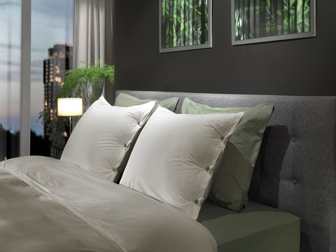 Yellow Dekbedovertrek Percale Tender Grey - 100% Katoen-Perkal