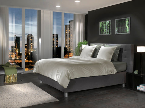 Yellow Dekbedovertrek Percale Tender Grey - 100% Katoen-Perkal