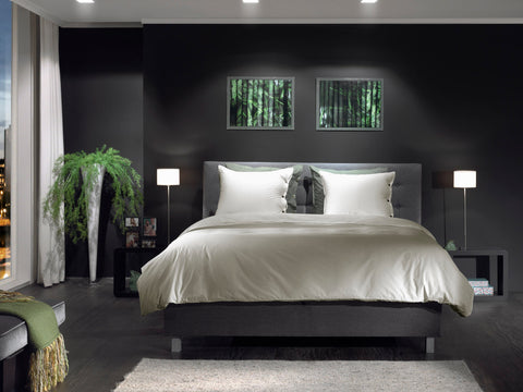 Yellow Dekbedovertrek Percale Tender Grey - 100% Katoen-Perkal