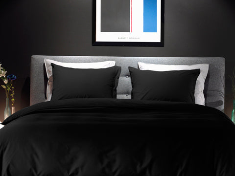 Yellow Dekbedovertrek Percale Volcano Black - 100% Katoen-Perkal