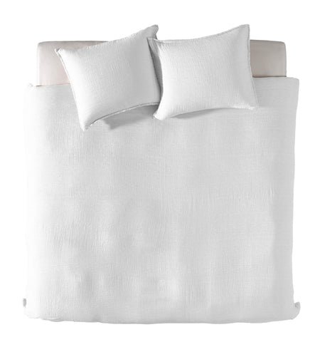 Yellow Dekbedovertrek Garza Bright White - 50% Katoen-Gauze 50% Katoen