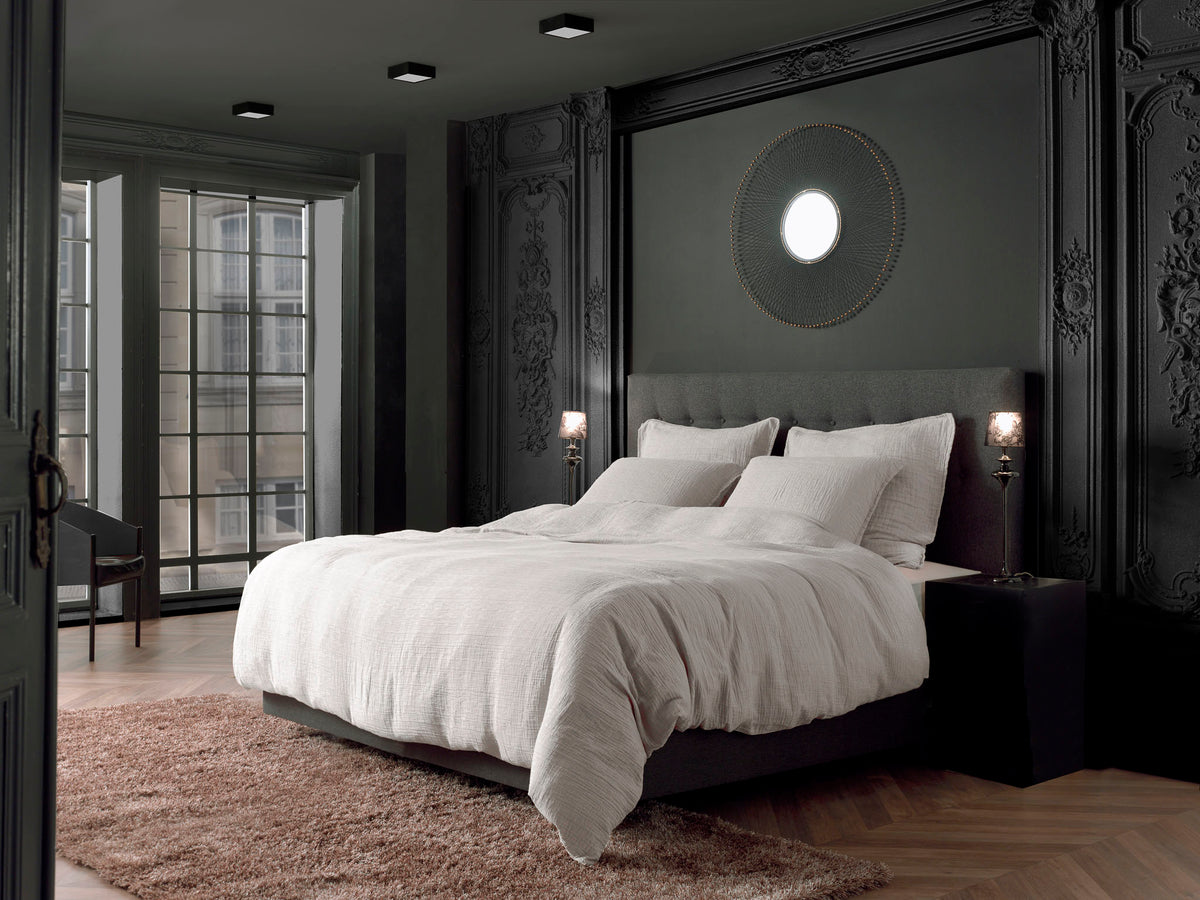 Yellow Dekbedovertrek Garza Vaporous Grey - 50% Katoen-Gauze 50% Katoen