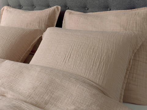 Yellow Dekbedovertrek Garza Mojave Sand - 50% Katoen-Gauze 50% Katoen