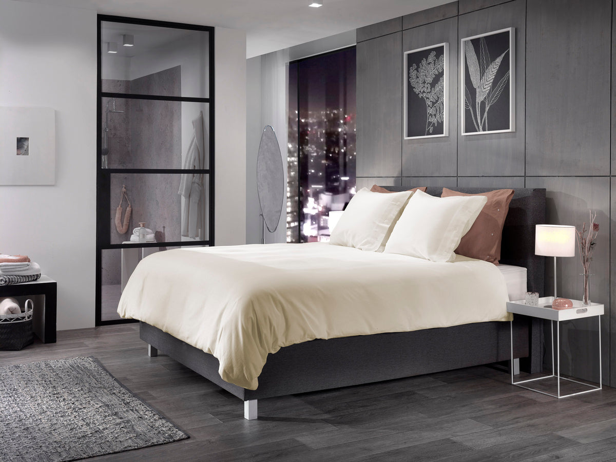 Yellow Dekbedovertrek Cialda Bone White - 100% Katoen