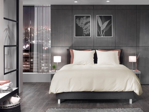 Yellow Dekbedovertrek Cialda Bone White - 100% Katoen