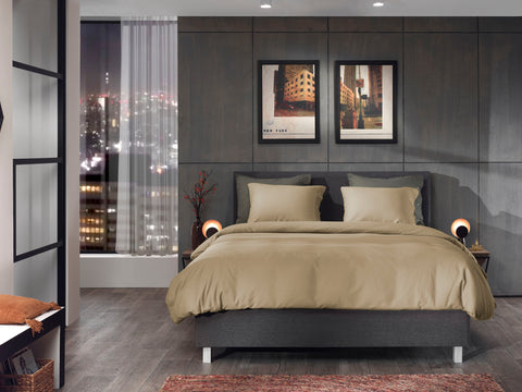 Yellow Dekbedovertrek Cialda Pale Khaki - 100% Katoen