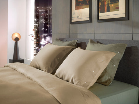 Yellow Dekbedovertrek Cialda Pale Khaki - 100% Katoen