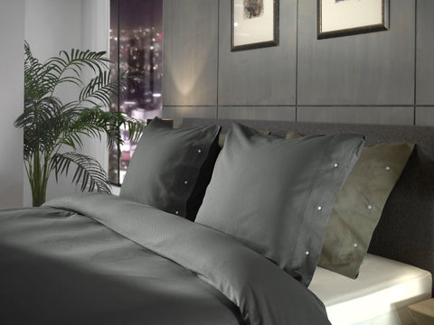 Yellow Dekbedovertrek Cialda Pewter Grey - 100% Katoen