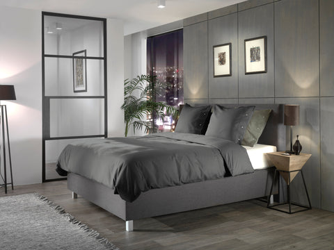 Yellow Dekbedovertrek Cialda Pewter Grey - 100% Katoen