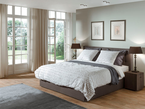 Yellow Dekbedovertrek Jewel Brilliant White - 100% Katoen, Voorzijde: Jacquard / Achterzijde: Perkal