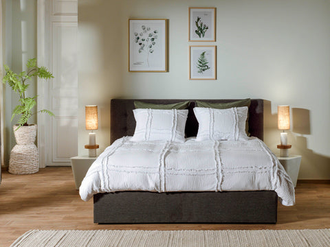 Yellow Dekbedovertrek Adelade Brilliant White - 100% Katoen, Voorzijde: Gauze / Achterzijde: Perkal