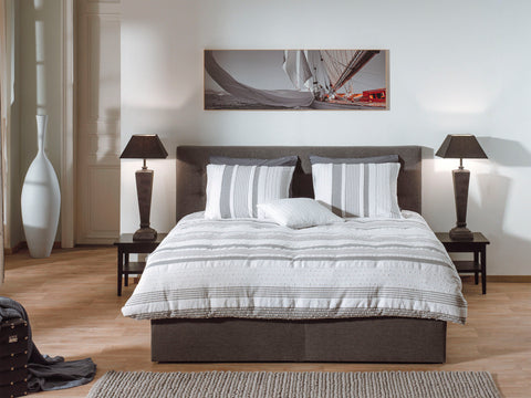 Yellow Dekbedovertrek Melanie Brilliant White - Voorzijde: 75% Katoen, 25% Polyester / Achterzijde: 100% Katoen-Perkal