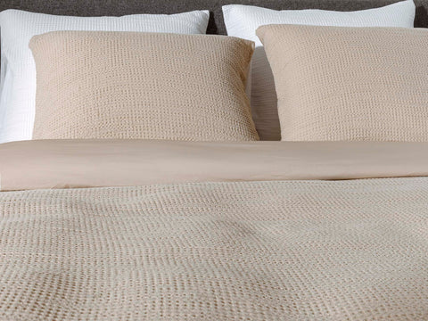 Yellow Dekbedovertrek Violette Mojave Sand - Voor: 100% Tencel-Wafel / Achter: 100% Katoen-Perkal