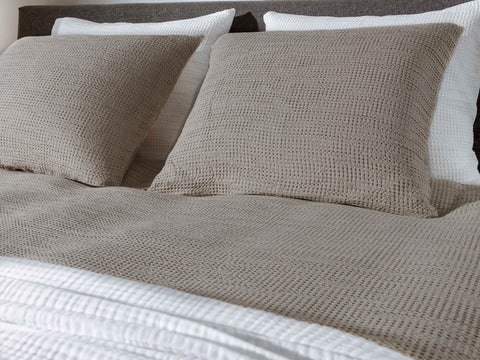 Yellow Dekbedovertrek Violette Silent Grey - Voor: 100% Tencel-Wafel / Achter: 100% Katoen-Perkal