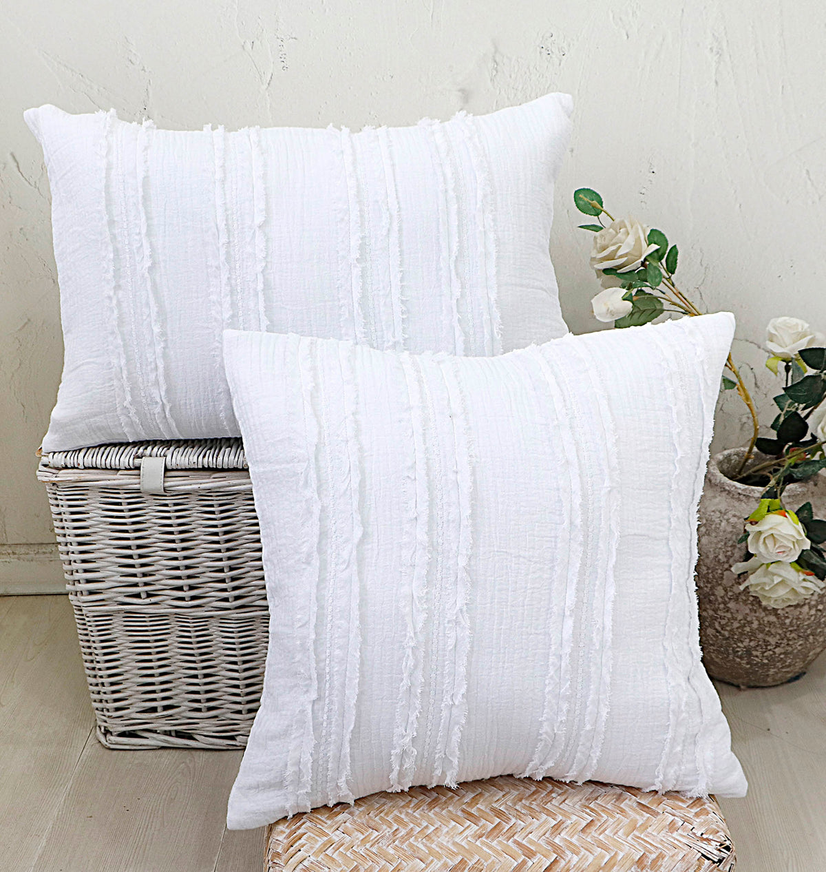 Yellow Sierkussen Lian Brilliant White - 100% Katoen-Gauze