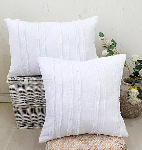 Yellow Sierkussen Lian Brilliant White - 100% Katoen-Gauze