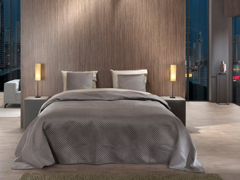 Yellow Sprei Victoria Classic Anthracite - 100% Polyester