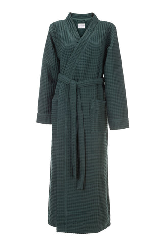 Heckettlane Badjas Wafel Army Green 65% Gerecycled Katoen 35% Andere Vezels